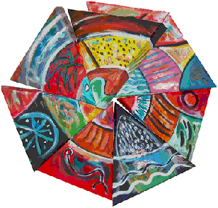 the Caribbean artwork 'Flower of the Diaspora' by Roy Lawaetz
