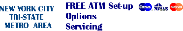 Safe & Sound ATM Inc. serving the New York City tri-state metro area with free ATM setup, plan options for ATMs and ATM servicing